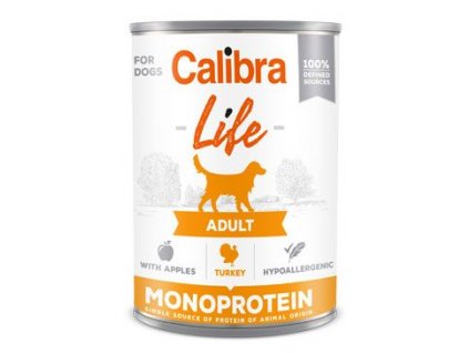 Calibra Dog Life  konz.Adult Turkey with apples 400g