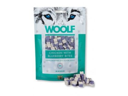 WOOLF Classic poch. Chicken with Blueberry Bites 100g