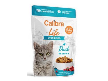 Calibra Cat Life kapsa Sterilised Duck in gravy 85g