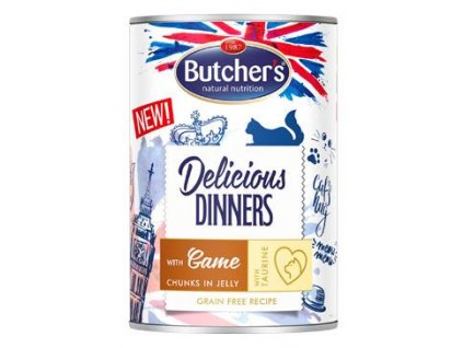 Butcher's Cat Delic.Dinners zvěřina v želé konz. 400g