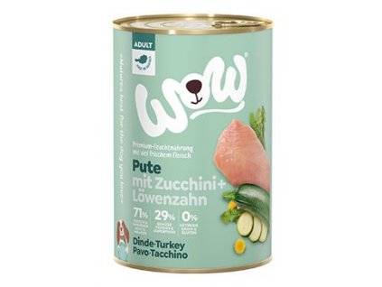 WOW Dog konzerva Adult krocan s cuketou 400g