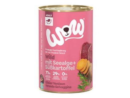 WOW konzerva Adult zvěřina s batáty 400g