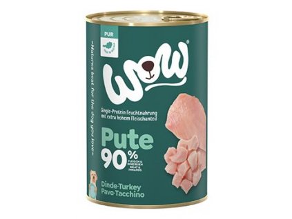 WOW Dog konzerva PUR krocan monoprotein 400g