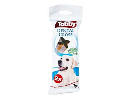 TOBBY pochoutka dentální DENTAL CROSS L 100g 2ks