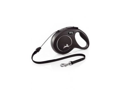 Vodítko FLEXI Classic New M lanko 8m/20kg černá