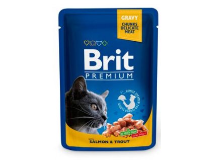 Brit Premium Cat kapsa with Salmon & Trout 100g