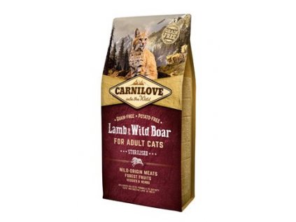 Carnilove Cat Lamb & Wild Boar Adult Sterilised 6kg