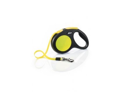 Vodítko FLEXI Neon New M pásek 5m/25kg neon