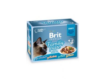 Brit Premium Cat D Fillets in Gravy Family Plate 1020g