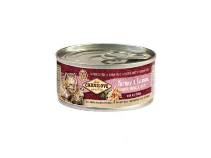 Carnilove White konz Mus Meat Turkey&Salmon Kitten100g