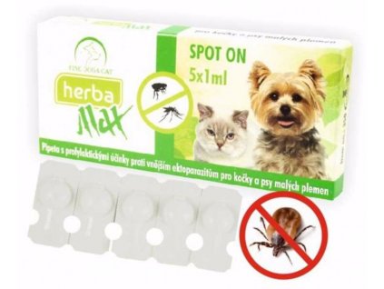 Max Herba Spot-on Dog & Cat repelentní kapsle, pes a kočka (5 x 1 ml)