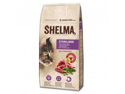 SHELMA Cat Sterilised Beef GF 8 kg