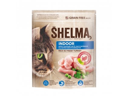 SHELMA Cat Indoor Freshmeat Turkey GF 750 g