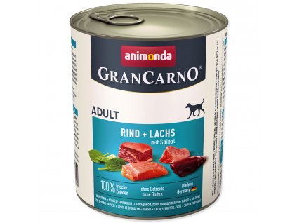 Konzerva ANIMONDA Gran Carno hovězí + losos + špenát