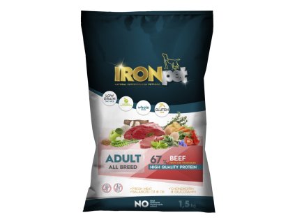 IRONpet Dog Adult All Breed Beef (Hovězí) 1,5 kg