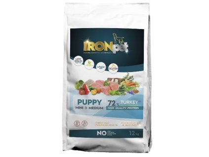 IRONpet Dog Puppy Mini & Medium Turkey (Krocan) 12 kg