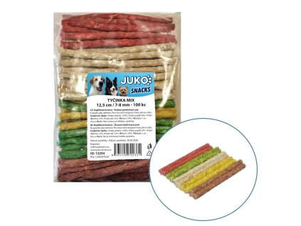 Tyčinka mix JUKO Snacks 12,5 cm, 7 - 8 mm (100 ks)