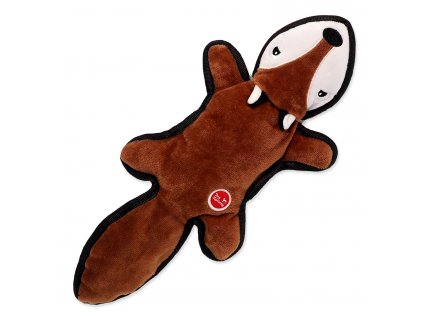 Hračka Dog Fantasy Recycled Toy liška pískací se šustícím ocasem 39cm