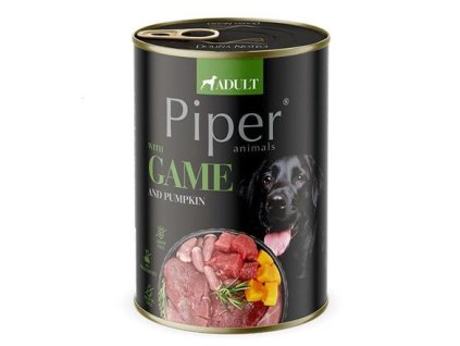 NEW PIPER se zvěřinou a dýní, konzerva pro psy 400g