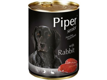 PIPER SENIOR s králíkem, konzerva pro psy 400 g