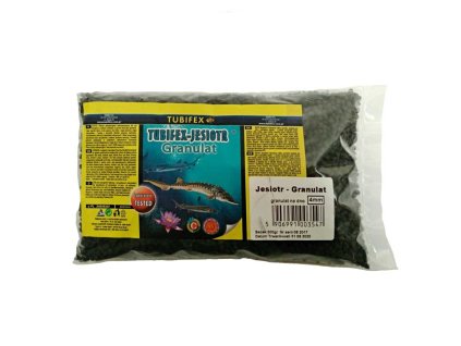 Tubifex krmivo pro jesetery 4 mm, sáček 0,5 kg