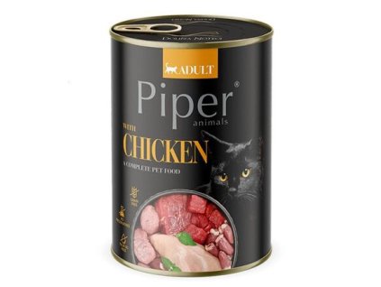 PIPER CAT konzerva pro kočky, s kuřecím masem 400g