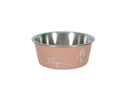 Miska nerez pes LOVE DOG 1,7l růžová Zolux