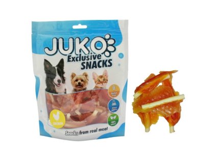 Mini Chicken Soft Jerky with Calcium Bone JUKO Snacks 250 g