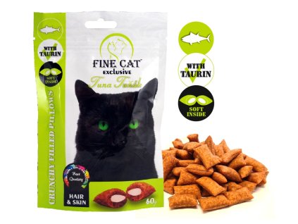 14179 1 fine cat exclusive plnene polstarky pro kocky hair skin tunak 60g