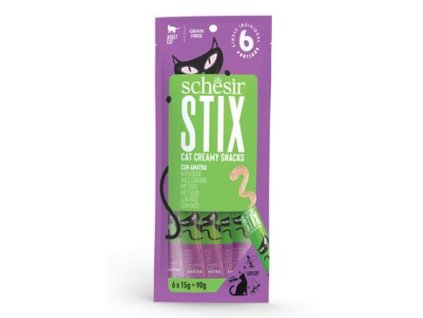 Schesir Cat pochoutka Stix Liquid Snack kachna 6x15g