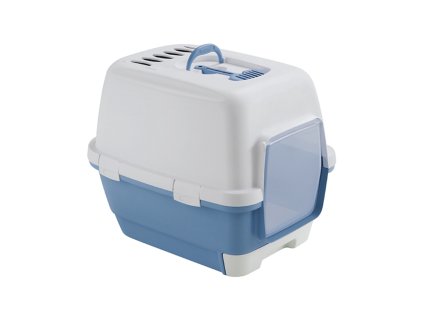 WC uzavřené se šuplíkem Cathy Clever XXL modrá - šuplík pro snadné čištění