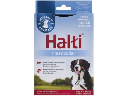 Ohlávka nylon Halti vel. 4 - rotvajler, doga COA