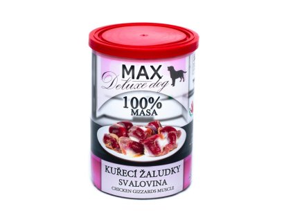 MAX Deluxe Dog kuřecí žaludky - svalovina, konzerva 400 g