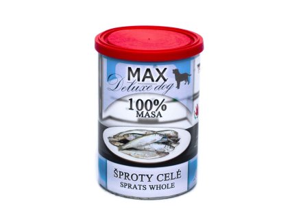 MAX Deluxe Dog šproty celé, konzerva 400 g