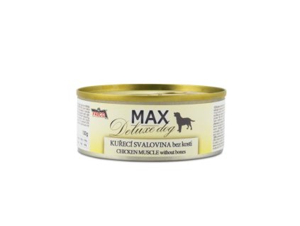 MAX Deluxe Dog kuřecí svalovina bez kosti, konzerva 100 g