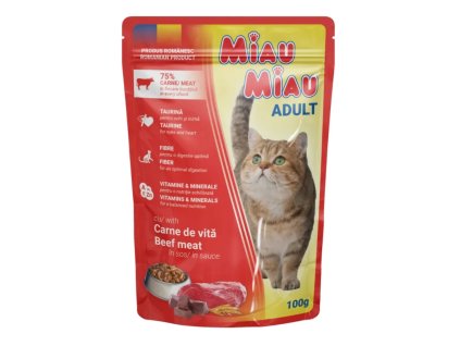 Miau Miau Cat hovězí, kapsa 100 g