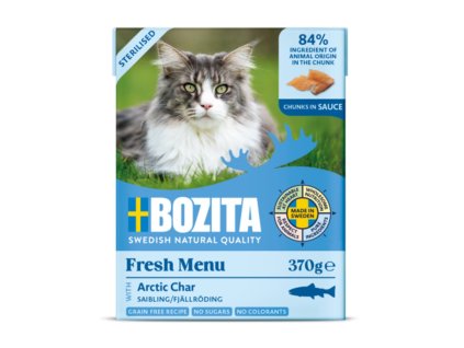 6x Bozita Cat Sterilised kousky v omáčce s rybou Siven arktický, (Multi-tetrapak 6x370g)