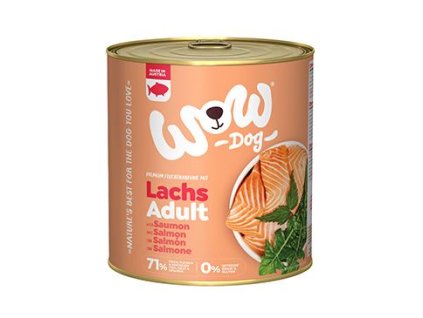 WOW Dog konzerva Adult losos s rajčaty 800g