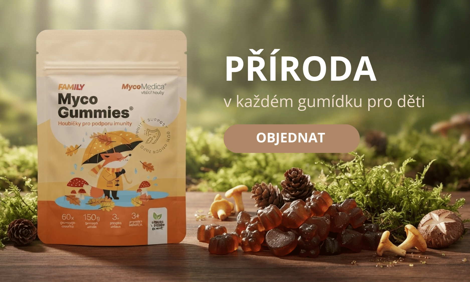MycoGummies - vitální houby pro děti.