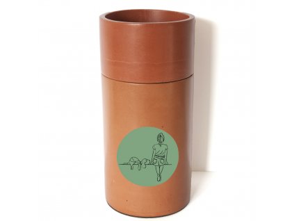 Urna Flora (Farba urny Bielo-čierna, Farba kruhu Čierna, Motív Personalizácia)