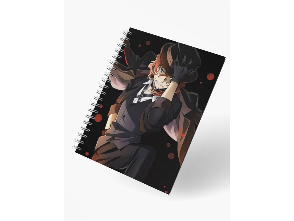 render mockup of spiral notebook floating facing front 26111