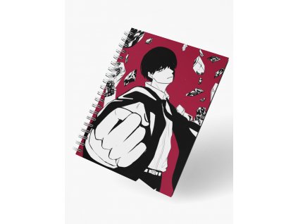 render mockup of spiral notebook floating facing front 26111