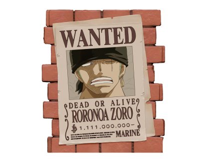 21841 21841 21841 pokladnicka one piece zoro wanted 16cm