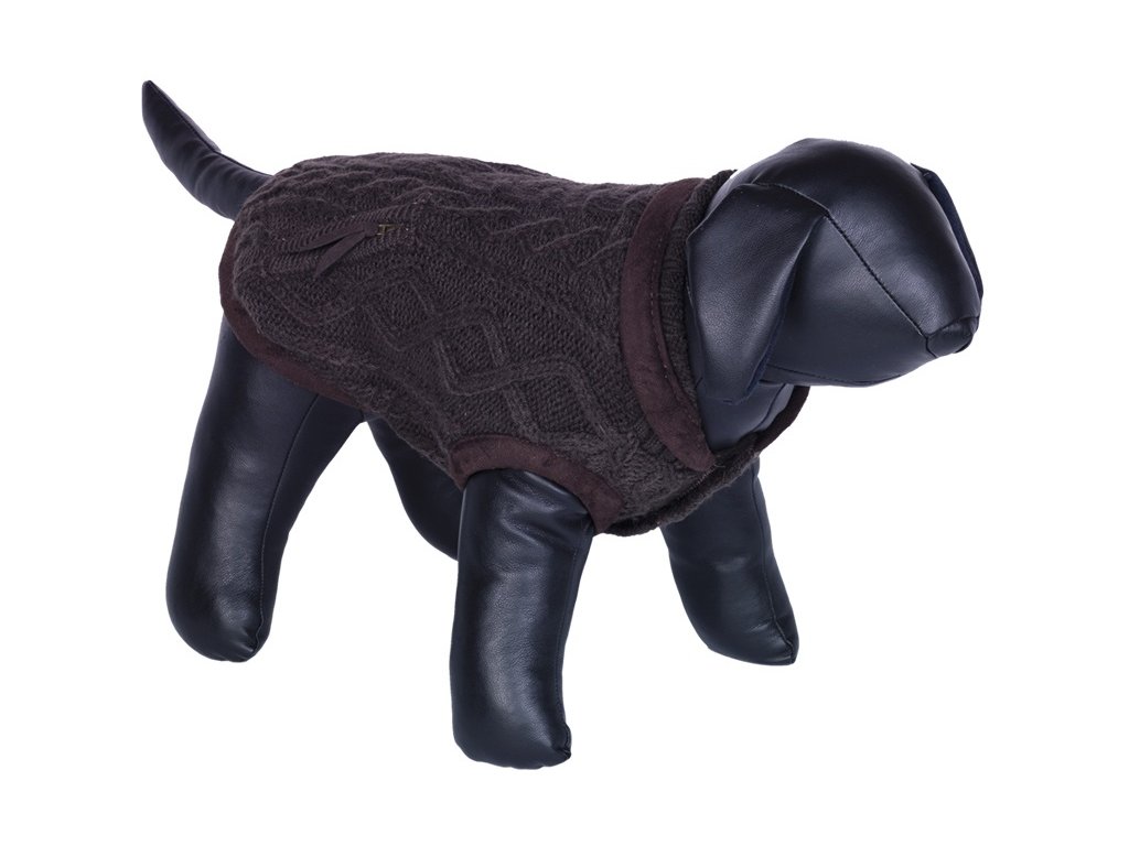 3582 2 nobby jill pleteny svetr pro psy hneda 32cm z kategorie chovatelske potreby a krmiva pro psy oblecky a doplnky pro psy svetry mikiny pro psy