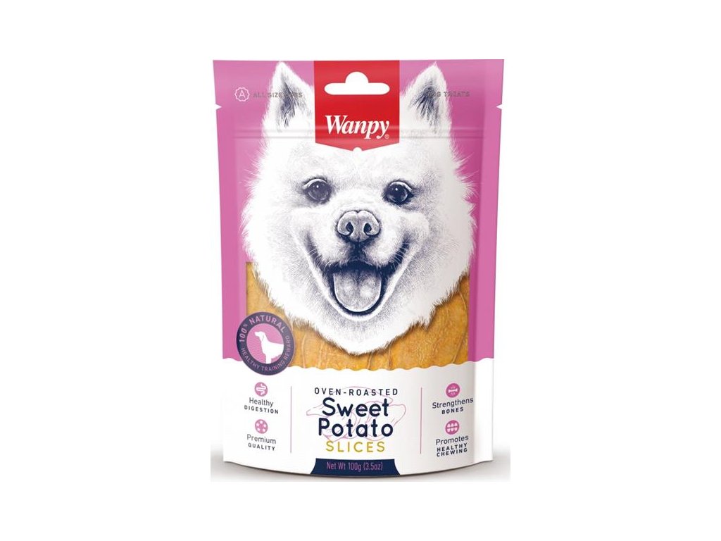 56442 2 wanpy dog sweet potato slice 100 g z kategorie chovatelske potreby a krmiva pro psy pamlsky pro psy funkcni pamlsky pro psy