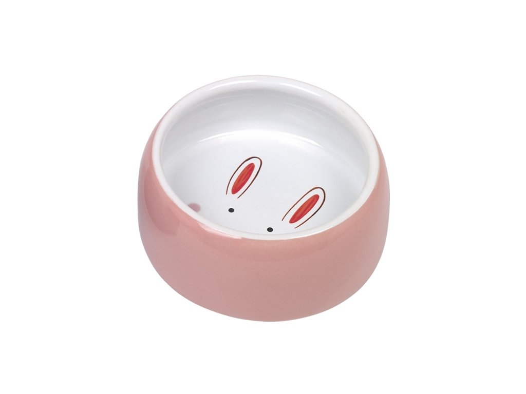 25311 1 nobby happy rabbit keramicka miska pro hlodavce ruzova 12 x 4 5 cm z kategorie chovatelske potreby a krmiva pro hlodavce a mala zvirata misky napajecky misky