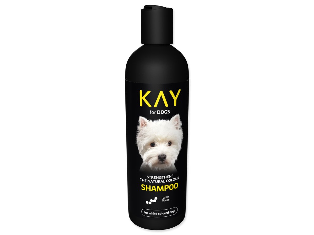 57456 1 sampon kay for dog pro bilou srst 250 ml z kategorie chovatelske potreby a krmiva pro psy hygiena a kosmetika psa sampony a spreje pro psy
