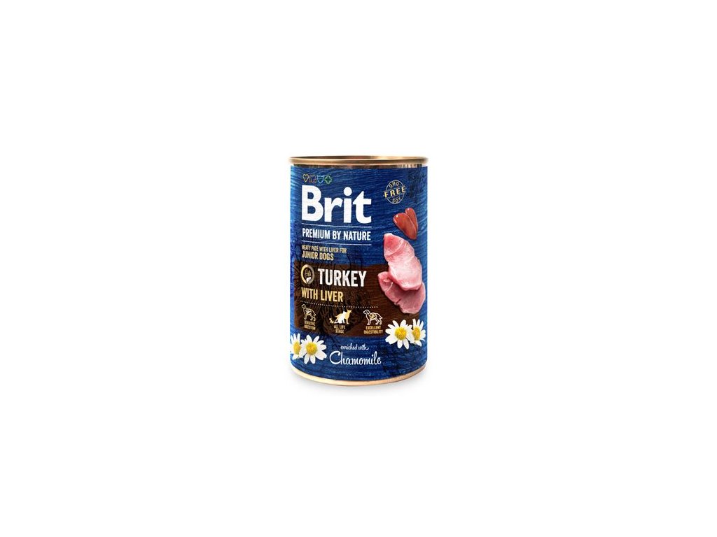 25653 brit premium dog by nature konzerva turkey liver 400g z kategorie chovatelske potreby a krmiva pro psy krmiva pro psy konzervy pro psy