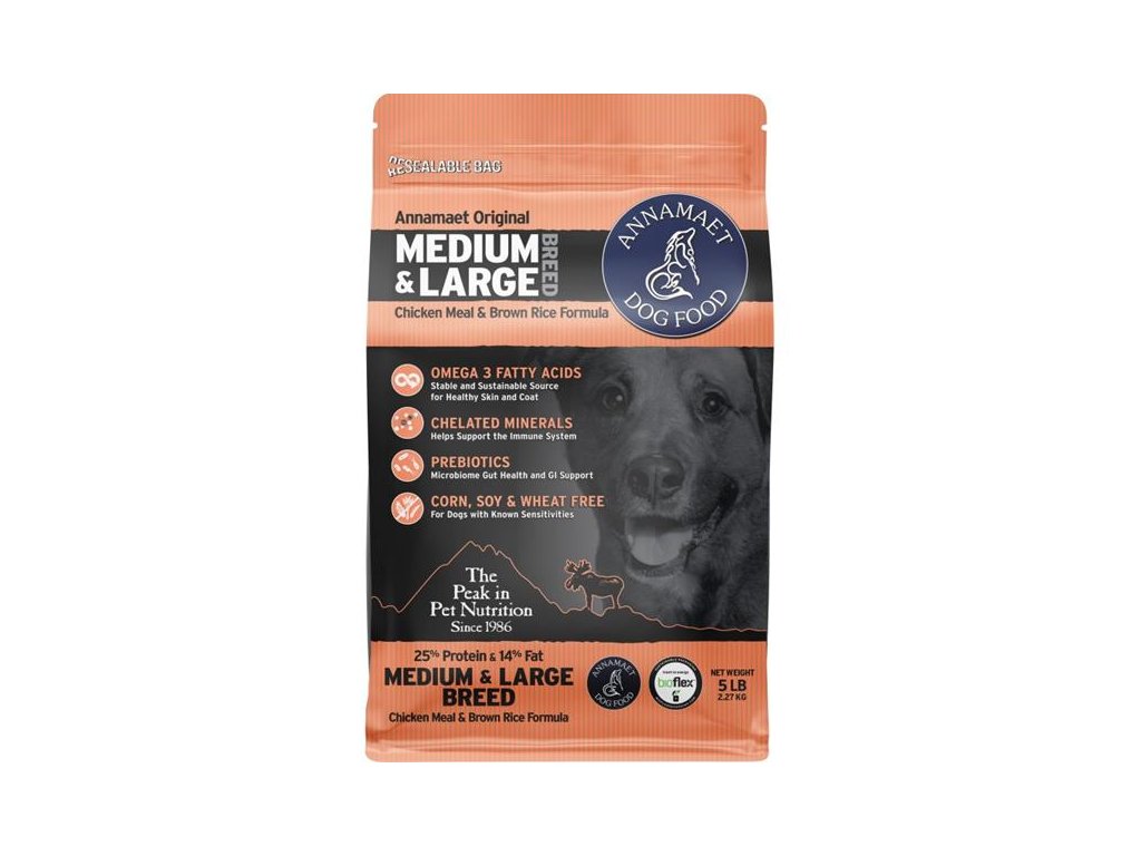 55875 1 annamaet medium large breed 2 27 kg 5lb z kategorie chovatelske potreby a krmiva pro psy krmiva pro psy granule pro psy