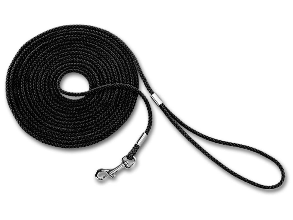 4374 1 nobby lanove stopovaci voditko 5m 5mm cerna z kategorie chovatelske potreby a krmiva pro psy obojky voditka a postroje pro psy voditka pro psy stopovaci voditka pro psy